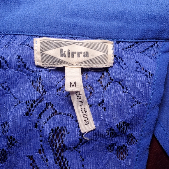 Kirra semi sheer button down flowy blouse - Picture 2 of 5